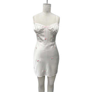 Madison Floral Lace Mini Dress | Ivory & Pink